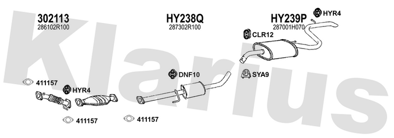 Klarius 302113 - Front Pipe For Cat  - Fits Hyundai i30 1.4
