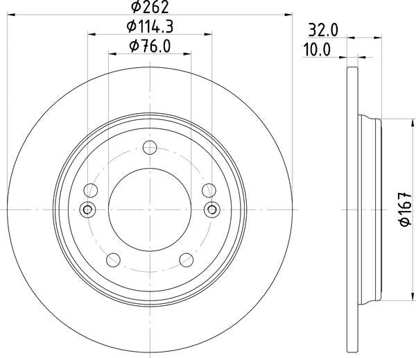Mintex Brake Discs fits -Hyundai Kia Brake Disc V330:5 MDC2921C (also fits other vehicles)