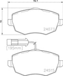 Mintex Brake Pad Set fits - MDB2856 (also fits other vehicles)