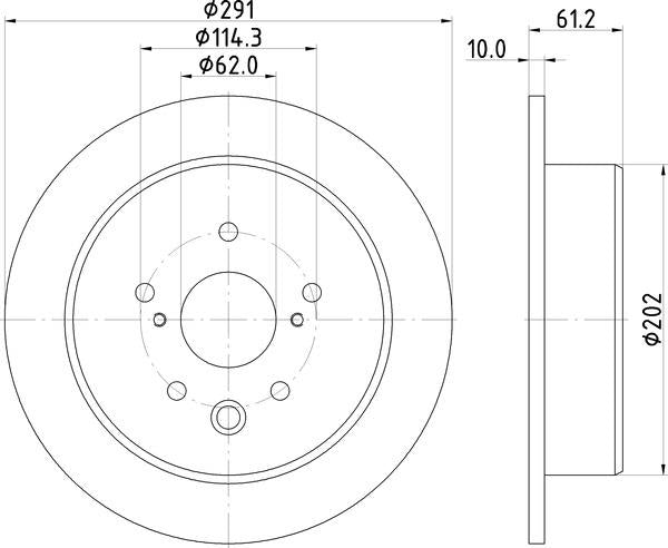 Mintex Brake Discs fits -Lexus Toyota V240:4 MDC1956 (also fits other vehicles)