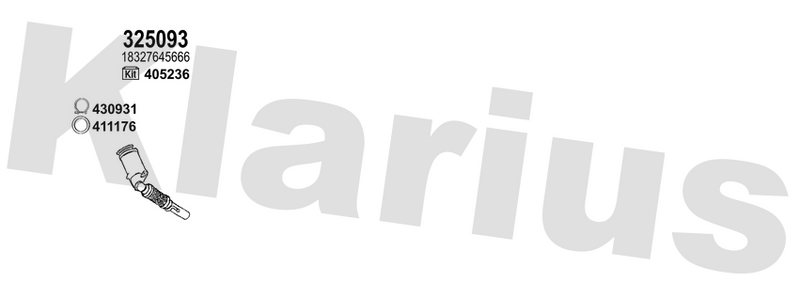 Klarius 325093 - Catalyst Type Approved  - Fits BMW 125i 2.0i