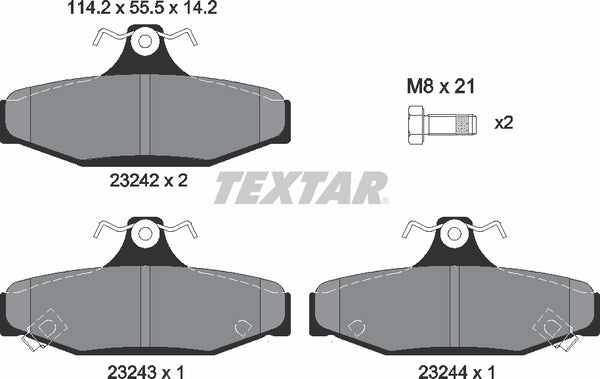 Textar Brake Pad Set - 2324201
