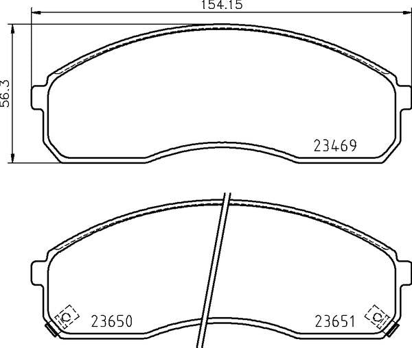 Mintex Brake Pad Set fits -Kia MDB3812 (also fits other vehicles)