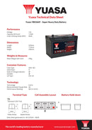 Yuasa YBX3669 - 3669 3000 Series Super Heavy Duty Commercial Battery - 4 Year Warranty