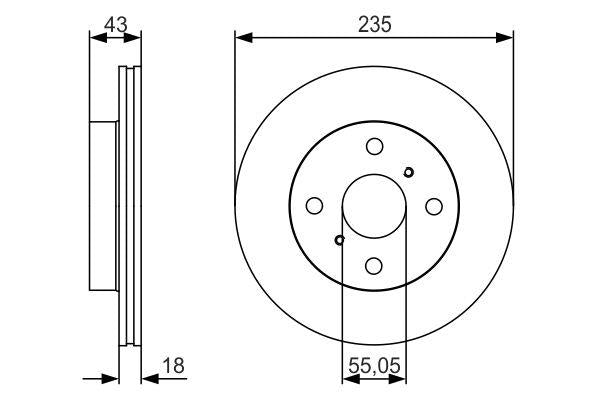 Bosch Brake Disc Pair Part No - 0986479S46
