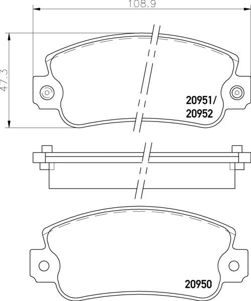 Mintex Brake Pad Set fits -Autobianchi Fiat Lancia Seat MDB1218 (also fits other vehicles)