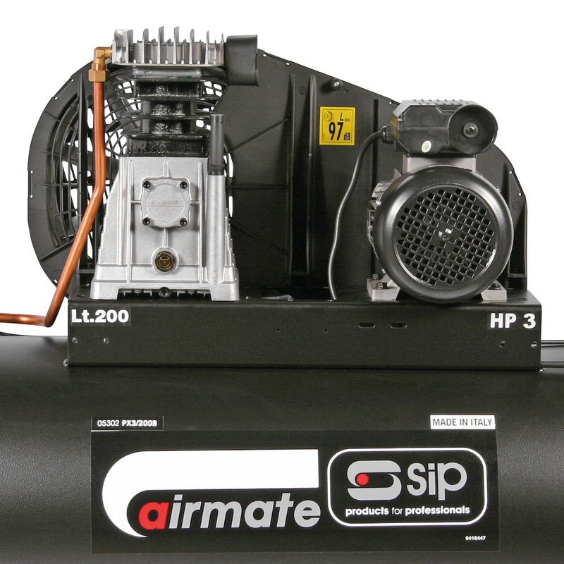 SIP PX3/200-SRB 200ltr Belt Drive Compressor