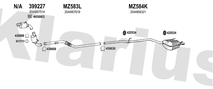 Klarius 399227 - Diesel Particulate Filter  - Fits Mercedes C220 2.2CDi