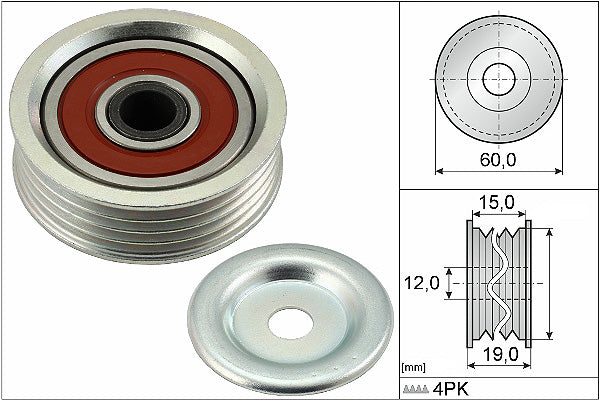 INA Tensioner Pulley - V-Ribbed Belt - Part No - 531088710