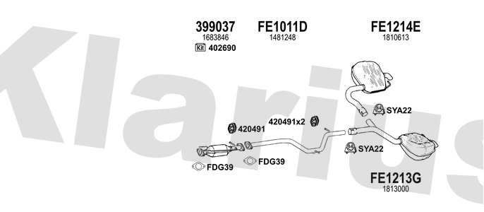 Klarius 399037 - Diesel Particulate Filter  - Fits Ford Galaxy 2.0TDCi