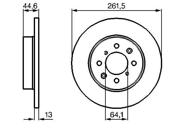 Bosch Brake Disc Pair Part No - 0986478889
