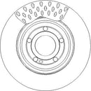 Disctech Brake Disc - Fits Hyundai, Mercedes-benz - ABD3366 - Rear Axle