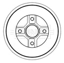 Borg & Beck Brake Drum  - BBR7225