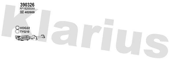 Klarius 390326 - Catalyst & Dpf Combined  - Fits Mazda 6 2.0TD