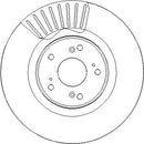 Disctech Brake Disc - Fits Honda, Hyundai - ABD3951 - Front Axle