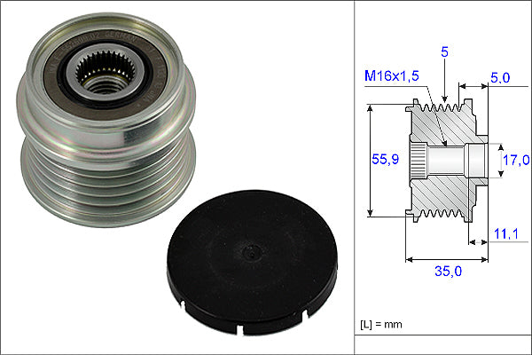 INA Alternator Freewheel Clutch - Part No - 535000510
