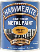 Hammerite Smooth Yellow Paint - 750ml
