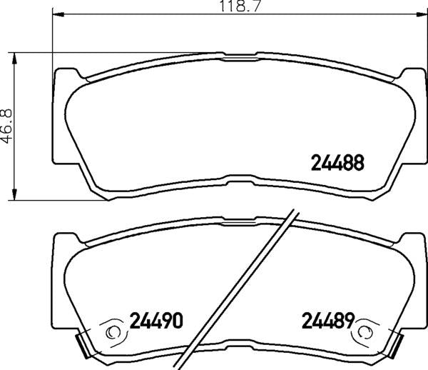 Mintex Brake Pad Set fits -Hyundai MDB2855 (also fits other vehicles)