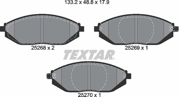 Textar Brake Pad Set - 2526801
