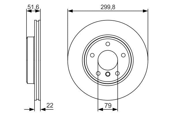 Bosch Brake Disc Pair Part No - 0986479S32