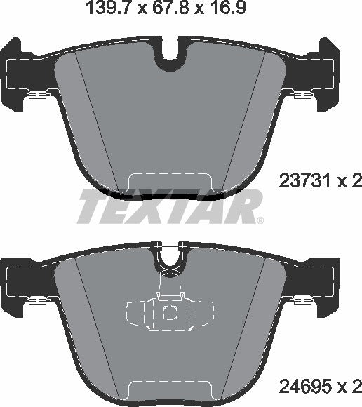 Textar Brake Pad Set - 2373101