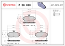 Brembo Brake Pad Set - P28020