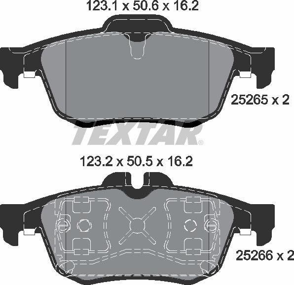Textar Brake Pad Set - 2526501