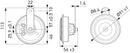 HELLA 3AM 002 768-821 Signal Horn - HELLA HEAVY DUTY HORN S92 SET - 24V - 113dB(A) - High Tone/Low Ton