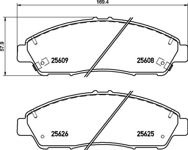 Mintex Brake Pad Set fits - MDB3309 (also fits other vehicles)