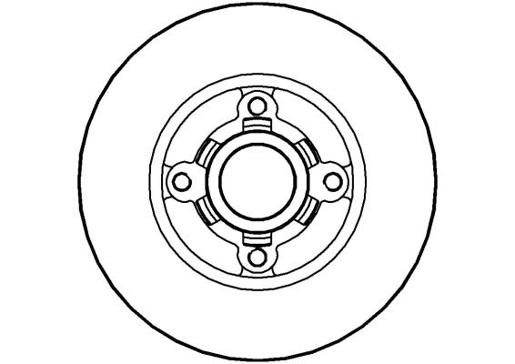 Disctech Brake Disc - Fits Alfa romeo, Renault - ABD3506 - Rear Axle