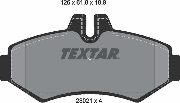 Textar Brake Pad Set - 2302101