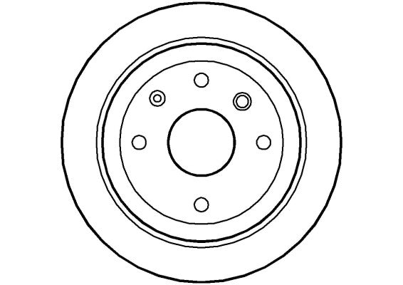 Disctech Brake Disc - Fits Chevrolet, Ford - ABD2607 - Rear Axle