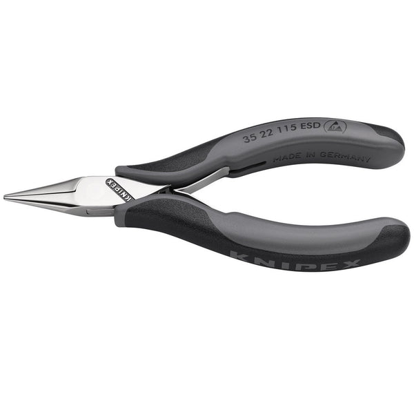 Knipex 35 22 115 ESD Flat Round Jaw Electrostatic Pliers, 115mm
