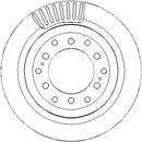Disctech Brake Disc - Fits Lexus, Toyota - ABD4034 - Rear Axle