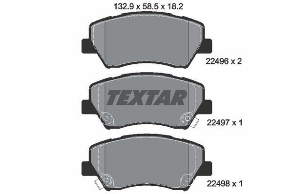 Textar Brake Pad Set - 2249601