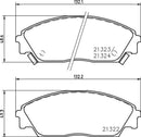 Mintex Brake Pad Set fits -Honda MDB1374 (also fits other vehicles)