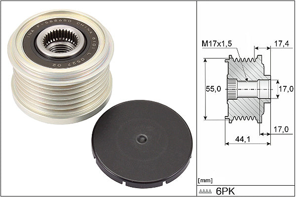 INA Alternator Freewheel Clutch - Part No - 535031210