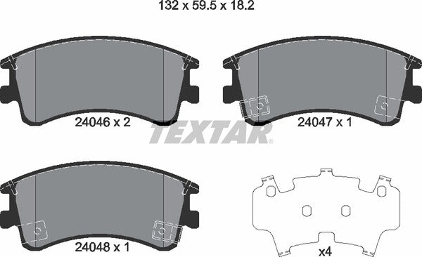 Mazda, Brake Pad Set - Textar 24046012398301