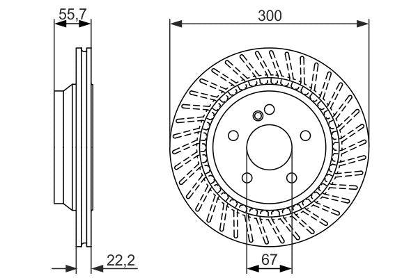 Bosch Brake Disc Pair Part No - 0986479655