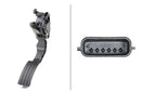 HELLA 6PV 009 765-711 Sensor, accelerator pedal position - for left-hand drive vehicles - 6-pin connec