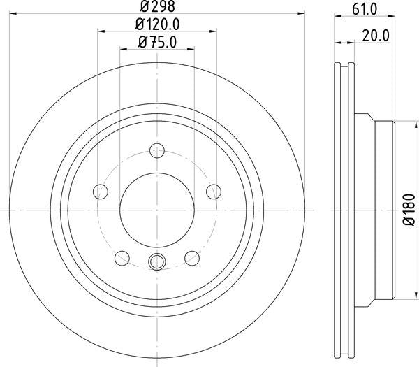 Mintex Brake Discs fits -Alpina BMW V298:5 MDC1054 (also fits other vehicles)