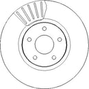 Disctech Brake Disc - Fits Fiat, Ford - ABD3394 - Front Axle