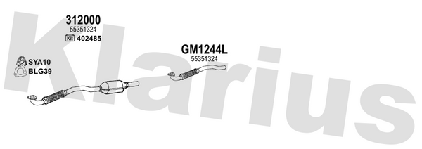Klarius 312000 - Catalyst Type Approved  - Fits Opel Astra H 1.7CDTi