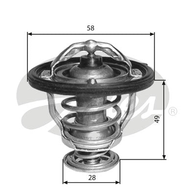 Gates Thermostat, coolant - TH33682G1