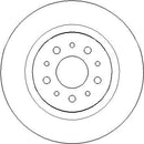 Disctech Brake Disc - Fits Fiat, Jaguar - ABD3402 - Rear Axle