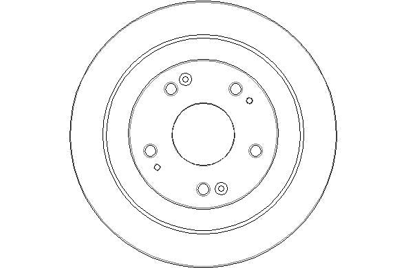 Disctech Brake Disc - Fits Fiat, Honda - ABD3190 - Rear Axle