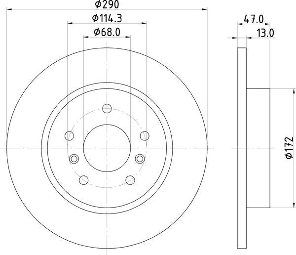 Mintex Brake Discs fits -Nissan Renault V310:5 MDC2693 (also fits other vehicles)