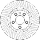 Disctech Brake Disc - Fits Audi, Porsche - ABD4038 - Front Axle Right