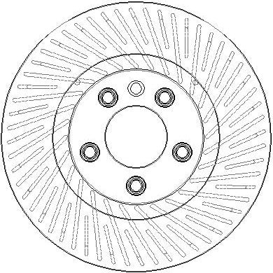 Disctech Brake Disc - Fits Audi, Porsche - ABD4038 - Front Axle Right
