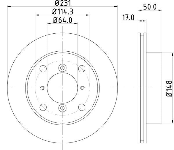Mintex Brake Discs fits -Geo Subaru Suzuki V256:4 MDC791 (also fits other vehicles)